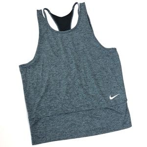 Nike Dri-Fit Activewear Tank Top Grey Racerback L